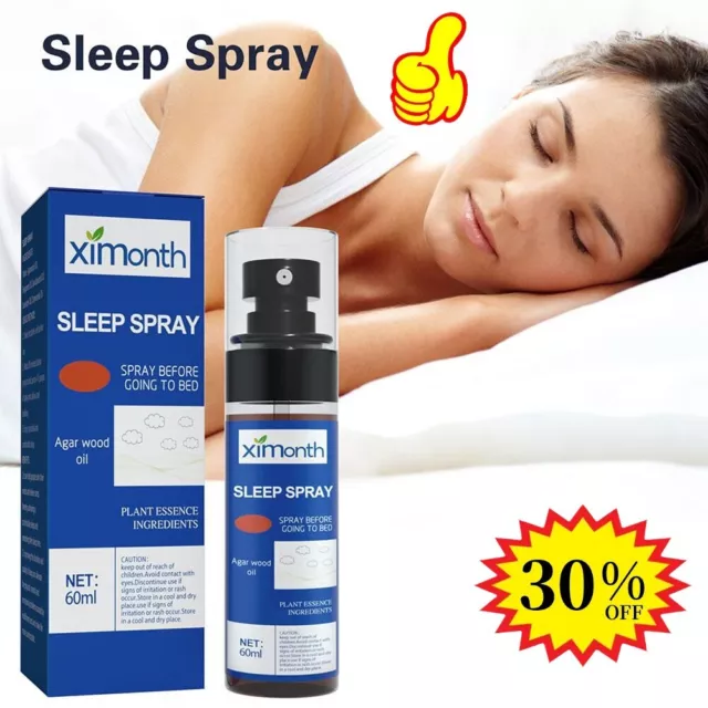 1 x spray per dormire legno di agar ebano, nebbia per dormire, addormentarsi velocemente, spray per aiuto sonno 100 ml