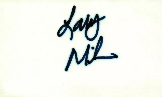 Larry Miller Actor Comedian Signed 3x5 Index Card with JSA COA