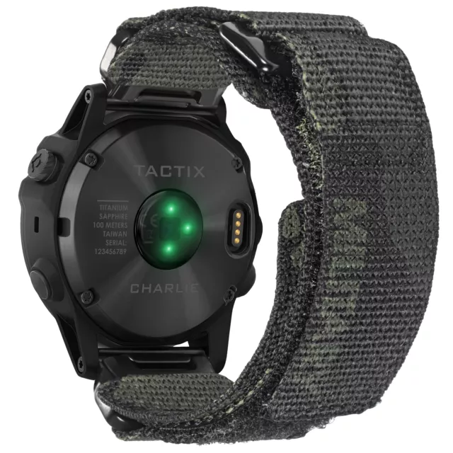 Camouflage Garmin Watch Band For fēnix/Forerunner/Approach/MARQ/quatix/D2 Black