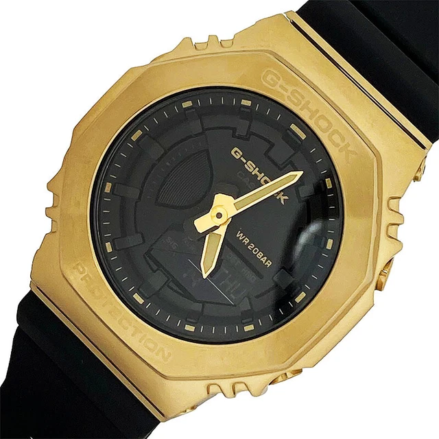 Casio CASIO G SHOCK Metal Covered GM S2100GB 1AJF Black Gold Watch Men s Used