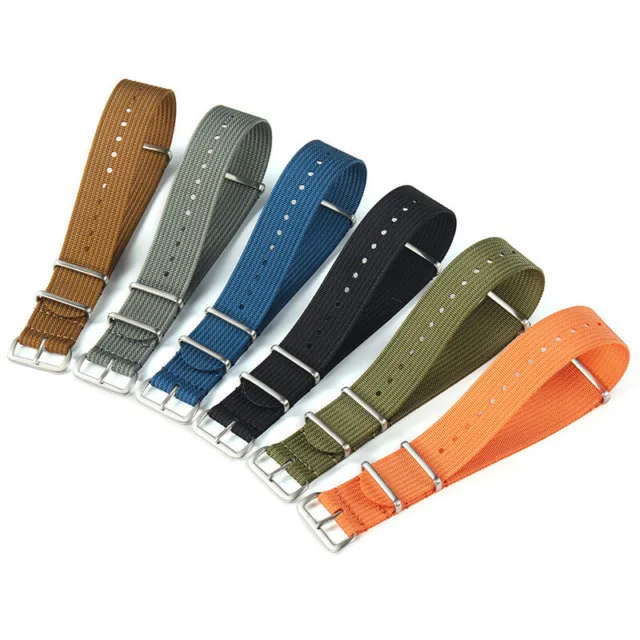 Military Style NATO One Piece Nylon Woven Single Pass Watch Strap Band18/20/22mm