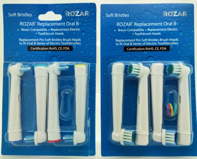 Braun Oral-B IP17 Compatible Interspace Tip Toothbrush Heads dental + 4 Rozar UK