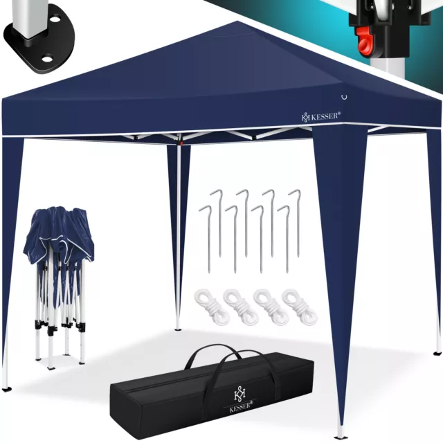 RETOURE Pavillon 3x3m | Pop-Up Klicksystem | Faltpavillon | Gartenzelt Grau
