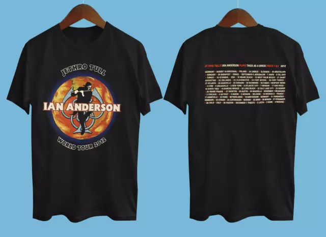Jethro Tull IAN ANDERSON THICK AS A BRICK 2012 Tour Black All Size Shirt AC1213