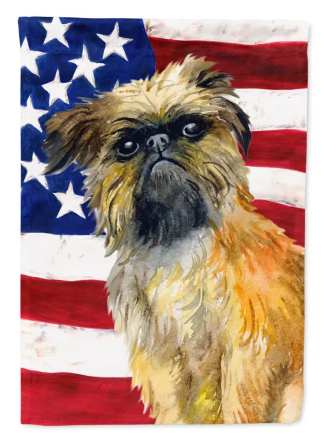 Brussels Griffon Patriotic Flag Canvas House Size BB9687CHF