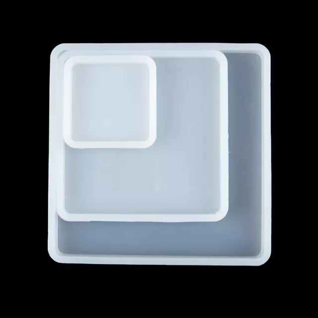 Square Silicone Casting Epoxy Molds For DIY Resin Tray Coaster Jewelry Moulds JW