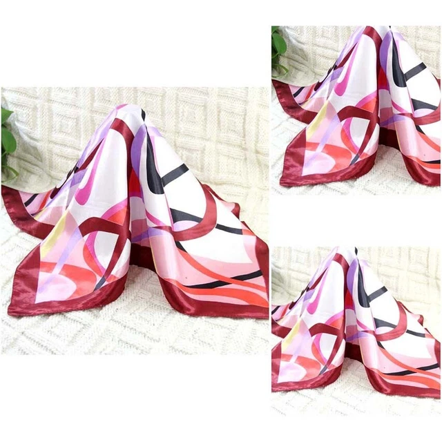 New 3Pcs 60cm Fashion Elegant Silk Satin Women Small Square Head Neck Scarf 283