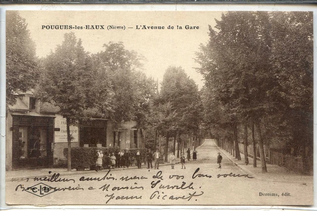 CP 58 Nièvre - Pougues-les-Eaux - L'Avenue de la Gare