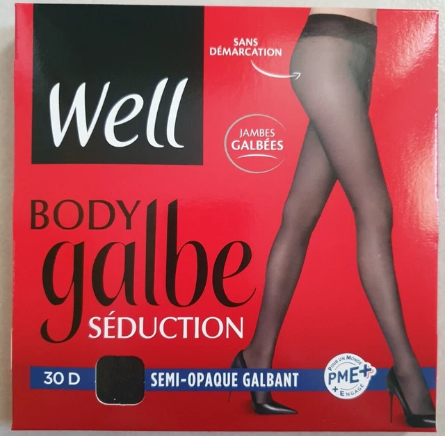 Collants Opaques Noirs Well Taille 4 - 45 Deniers, Confort Parfait