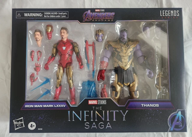 MARVEL AVENGERS ENDGAME Iron Man Mark LXXXV vs. Thanos Legends Series 6 ...