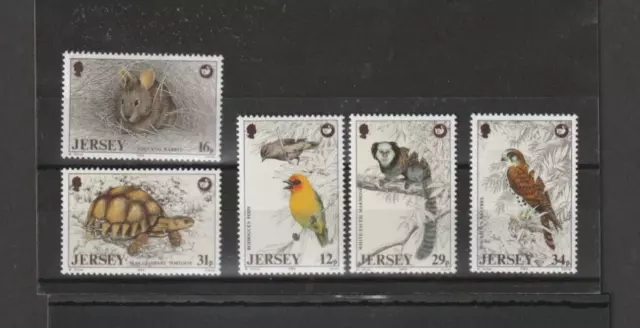 JERSEY 1988 Wildlife Preservation Trust set - SG 447/51 - u/m