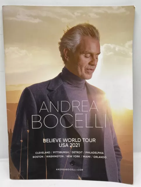 Andrea Bocelli Believe World Tour Program Programme 2021 Book Boccelli Virginia