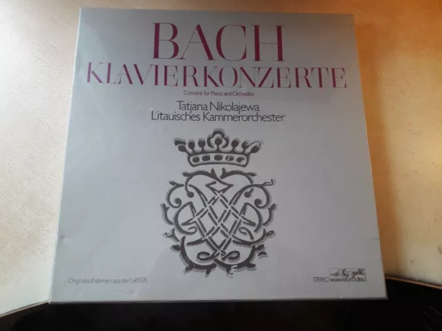 4 LP BOX  Bach*, Tatjana Nikolajewa*,  Kammerorchester* ‎– Klavierkonzerte NEU