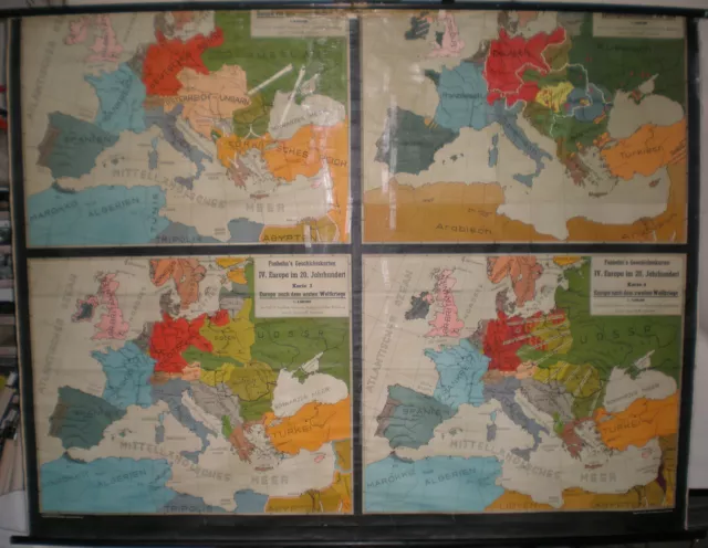 School Wall Map School Map Role Map Europa IN 20.Jahrhundert 207x158cm