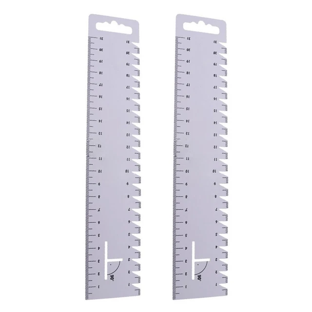 Set di misure fatto a mano per cucire Ruler 2 pezzi bianco fai da te calibro resistente