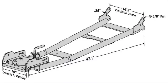 Open Trail 105760 ATV push tube for Cycle Country Plow Blades 2