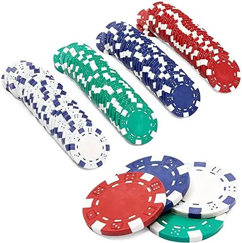 100Pcs Poker Chips with Storage Box for Texas Home Game Nights Learning Counting