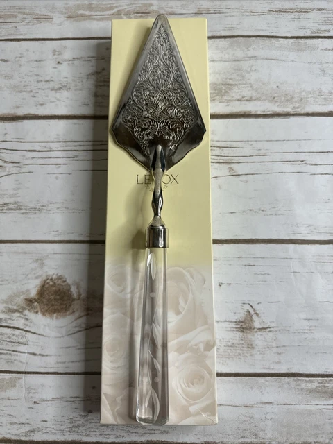 Vajilla de regalo de cristal para servidor de postres Lenox Wedding Promises ópalo inocencia (1)