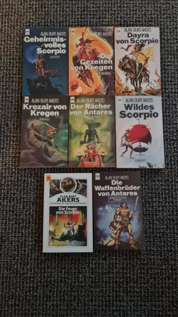 Alan Burt Akers - Antares/Scorpio 8 Bände Heyne Verlag. ..Rarität..