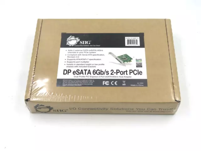 Tarjeta SIIG SC-SA0M11-S1 2 puertos PCIe doble perfil PCI Express NUEVA SELLADA