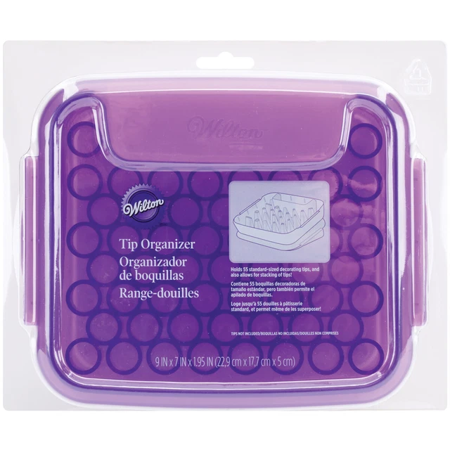 Organizador de puntas-9""X7""X2"" púrpura y blanco -W4058784