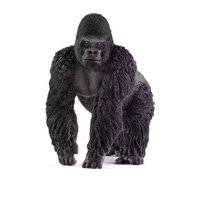 GORILLA MASCHIO 2017 wild life SCHLEICH animali in resina 14770 DIPINTO A MANO e