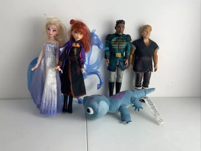 Disney Movie Frozen 2 Anna Kristoff Elsa Mattias Nokk Doll Bundle