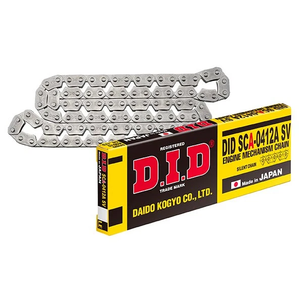 Chaîne Moto DID 428D Noire - 142 Maillons Avec Joint Clip (RJ), Pour Diverses Cylindrées