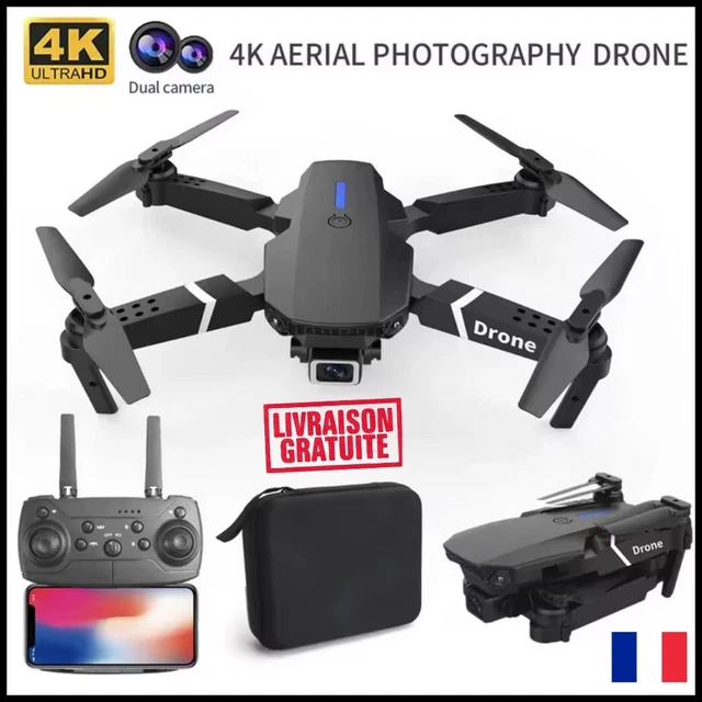 Drone PNJ R-SKYLAB GPS 4K Pliable – Caméra Motorisée – Gris – Portée 600m