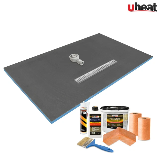 WALK IN WETROOM Linear Shower Tray Former with Side Drain/Waste for