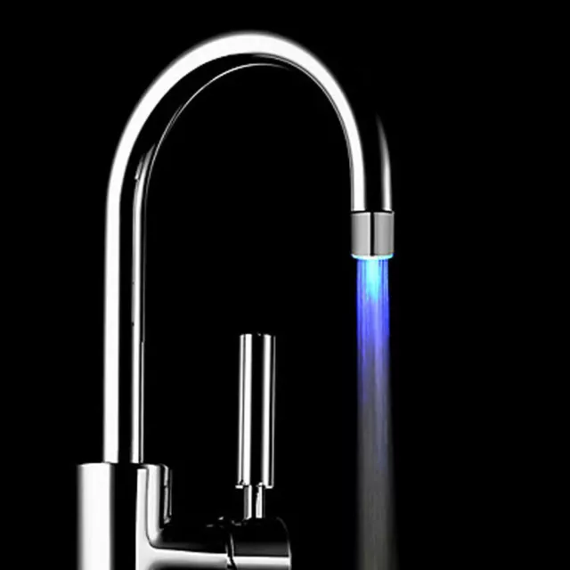 Temperature Sensor 3 Color Kitchen Water Tap Faucet Glow Shower LED Light Glow