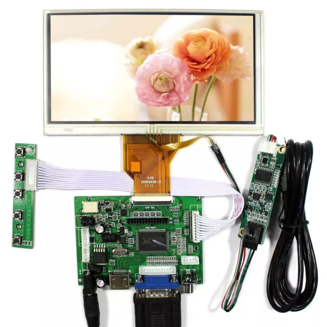 6.5" AT065TN14 LCD Screen Resistive USB Touch Panel HDM I VGA 2AV Driver Board