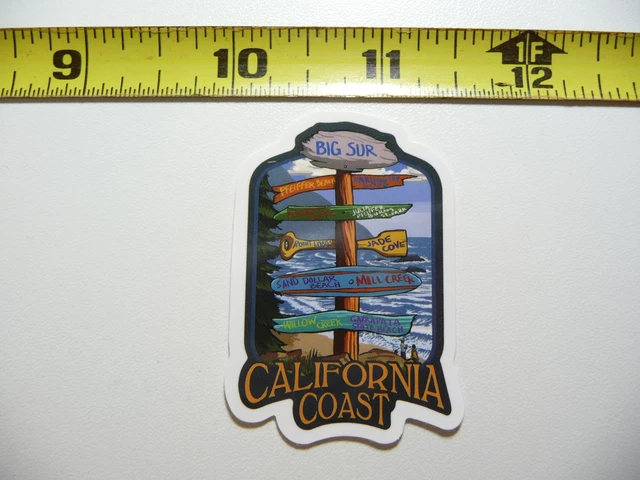 California Big Sur Sign Post Decal Sticker Pride State