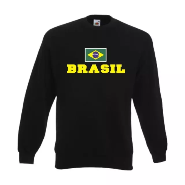 Sweatshirt BRASILIEN (Brasil) Flagshirt Fanshirt Pullover Fan Pulli (WMS02-12c)