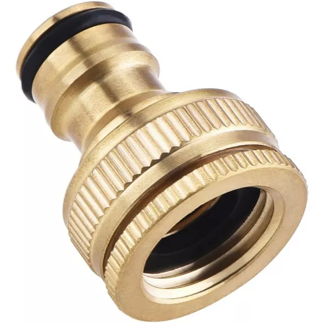 Water Pipe Connector Garden Backyard Gold Quick Connector 1/2in 1PC 3/4in