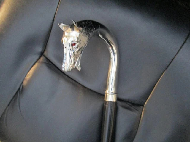 Dark Shadows Custom Walking Cane All Metal Head Ruby Red Eyes New `Discounted`