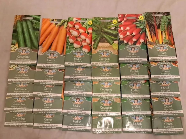 Vegetable Seeds Joblot X30 ,Different Types .