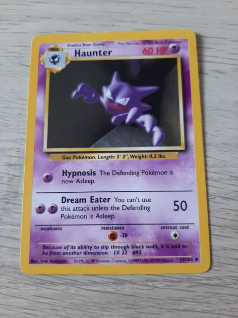 Haunter 29/102 Base Set Pokemon Card Wizard