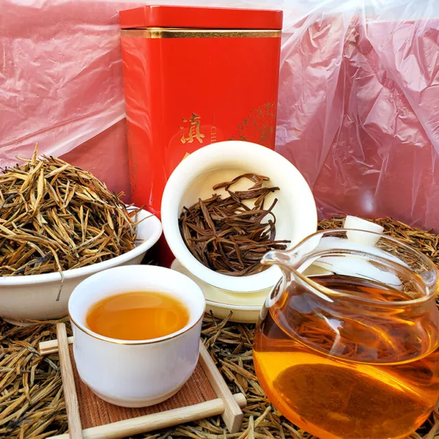 Top Yunnan Single Bud Black Tea Refined Big Leaf Tea Golden Needle Dian Hong Tea