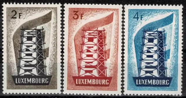 LUXEMBOURG TIMBRES YVERT N° 514/516 EUROPA 1956 NEUFS xx LUXE VALEUR 550€ W215