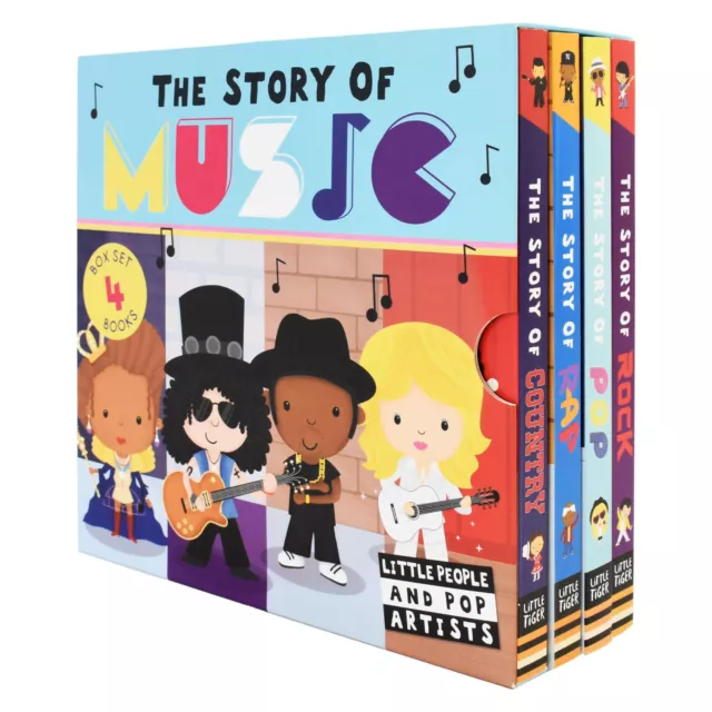 The Story of Music 4 Books By Little Tiger - Ages 0-5 - Board Book