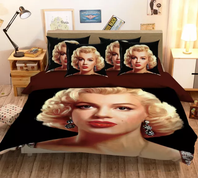 3D Beautiful Marilyn Monroe KEP35476 Bed Pillowcases Quilt Duvet Cover Kay