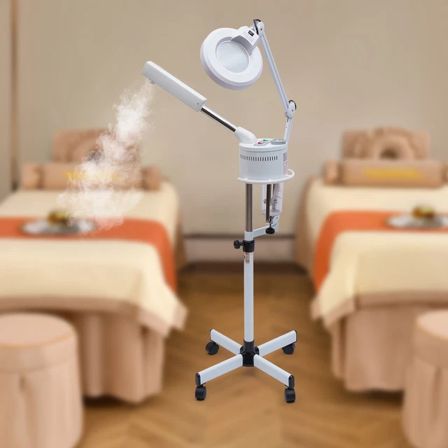 2 in 1 Bedampfer Ozon Lupenleuchte Salon Spa mit Plasma-Sprüher 5X 700 ml NEU