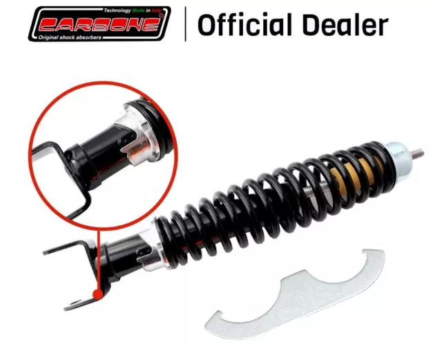 Ammortizzatore Posteriore Nero Carbone Vespa 125 150 200 Pe Px Arcobaleno