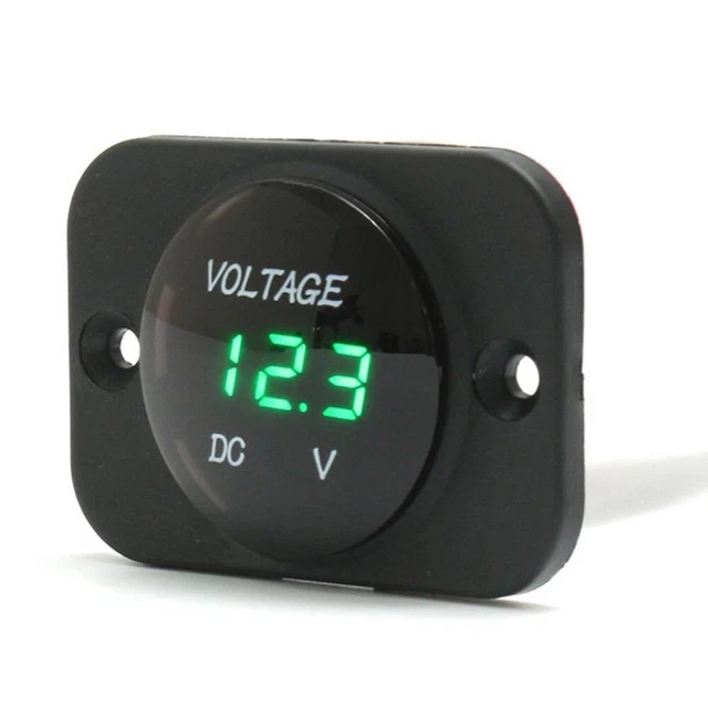 Voltmètre Universel Voiture 52mm 8-16V - Jauge De Tension Avec Éclairage Blanc BX100007