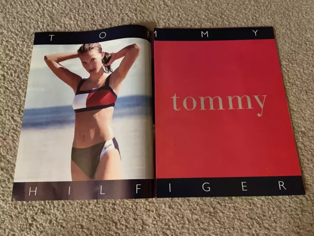 TOMMY HILFIGER SWIMWEAR Rebecca Romijn 1990s Print Advertisement