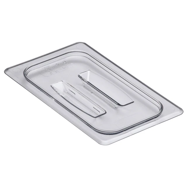 Cambro 40CWCH135 Camwear Clear 1/4 Size Food Pan Cover with Handle