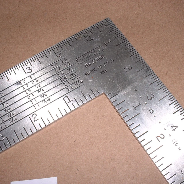 Vintage Stanley AR100 Aluminum Carpenter 16 x 24 Framing Square ... Made in USA