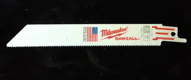 Lame de scie réciproque Milwaukee Sawzall 18TPI pour métal 6" 5182