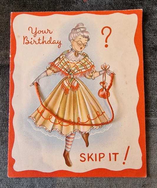 Vintage Birthday Greetings Card, 1962